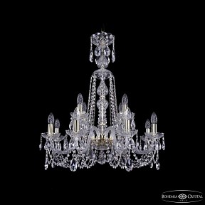 Подвесная люстра Bohemia Ivele Crystal 1402 золото арт. 1402/8+4/240/XL-77 G