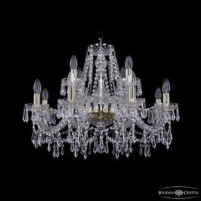 Подвесная люстра Bohemia Ivele Crystal 1403 золото арт. 1403/8+4/240 G