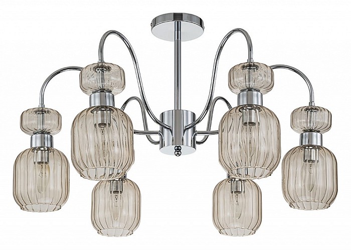 Люстра на штанге Escada Gloss серый арт. 1141/6PL Chrome/Beige