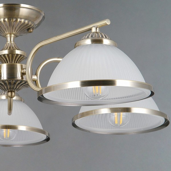 Люстра на штанге ILLUMICO  бронза арт. IL0891-5CSQ-26 AB ELITE
