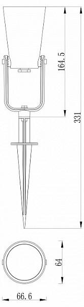 Наземный светильник Favourite Relief черный арт. 4033-1T