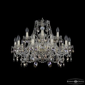 Подвесная люстра Bohemia Ivele Crystal 1411 золото арт. 1411/10+5/240 G K801