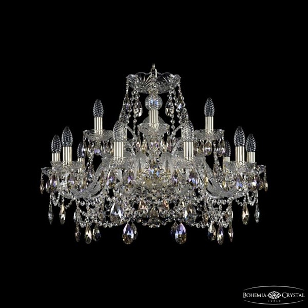 Подвесная люстра Bohemia Ivele Crystal 1411 золото арт. 1411/10+5/240 G K801