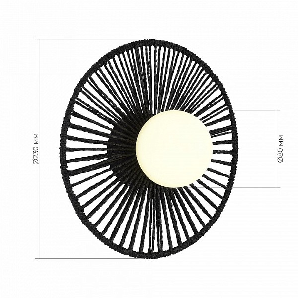 Накладной светильник EVOLUCE LOOM черный арт. SLE6022-401-01
