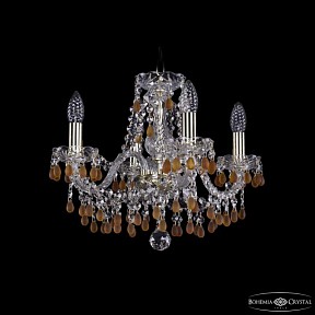 Подвесная люстра Bohemia Ivele Crystal 1410 золото арт. 1410/4/141 G V1003