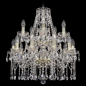 Подвесная люстра Bohemia Ivele Crystal 1413 золото арт. 1413/10+5/200/2d/G