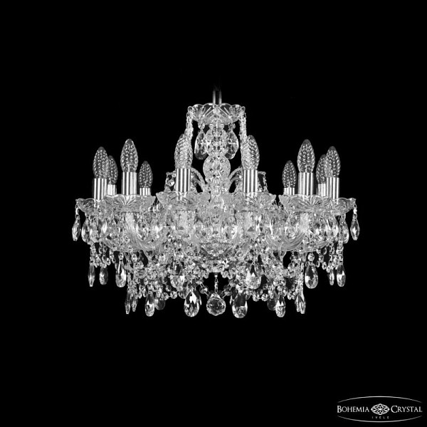 Подвесная люстра Bohemia Ivele Crystal 1411 никель арт. 1411/12/195 Ni