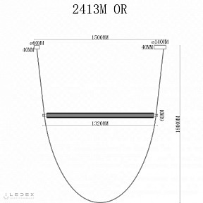 Подвесной светильник iLedex Rocks оранжевый арт. 2413M OR