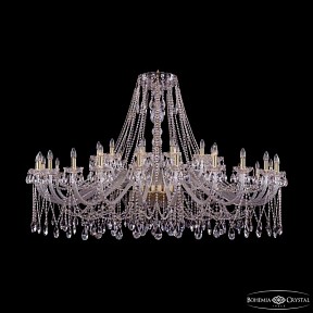 Подвесная люстра Bohemia Ivele Crystal 1413 золото арт. 1413/24+12/700 G