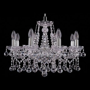 Подвесная люстра Bohemia Ivele Crystal 1413 металл арт. 1413/8/200/Ni/Balls