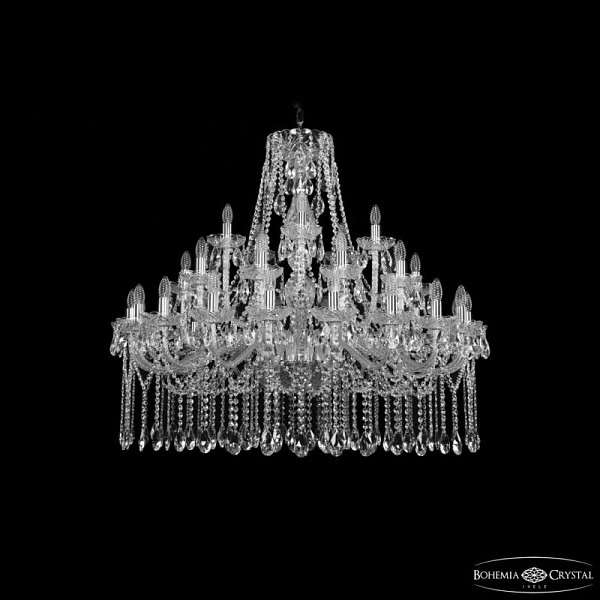 Подвесная люстра Bohemia Ivele Crystal 1413 никель арт. 1413/20+10+5/400 Ni
