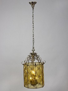 Подвесной светильник Abrasax Cornelia бронза арт. 2130/4(amber)