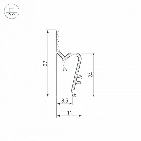 Профиль Arlight STRETCH черный арт. 39509