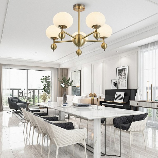 Люстра на штанге Arte Milano Neapolis-70307 золото арт. 270307/5 GD