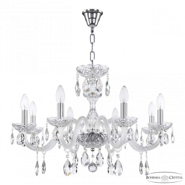 Подвесная люстра Bohemia Ivele Crystal 117 никель арт. 117/8/240 Ni