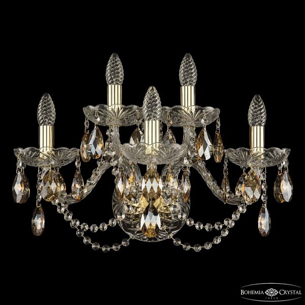 Бра Bohemia Ivele Crystal 1402 золото арт. 1402B/3+2/195/XL G K721
