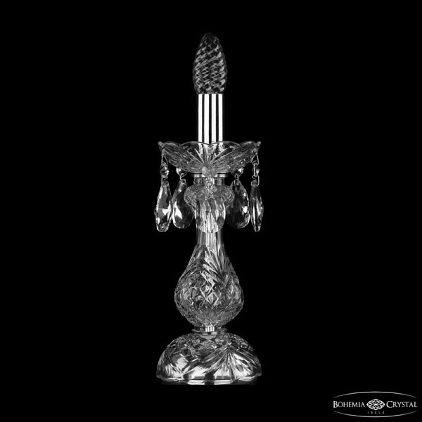 Настольная лампа декоративная Bohemia Ivele Crystal 1415 никель арт. 1415L/1-31 Ni