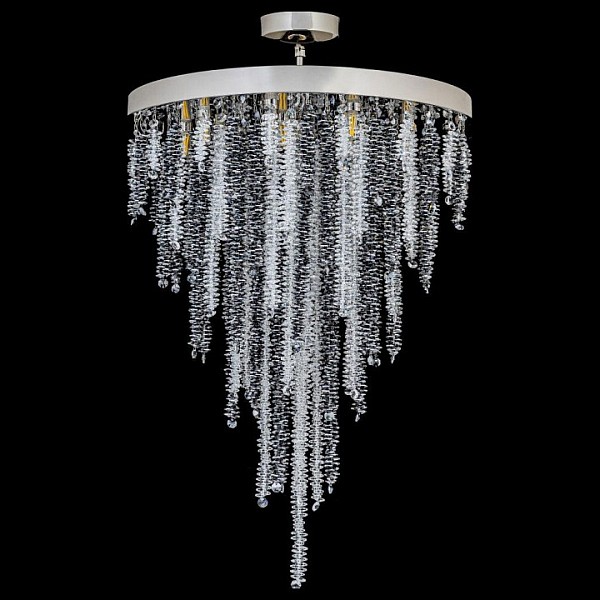 Люстра на штанге Arti Lampadari Flusso Nickel серый арт. Flusso H 1.4.55.106 N