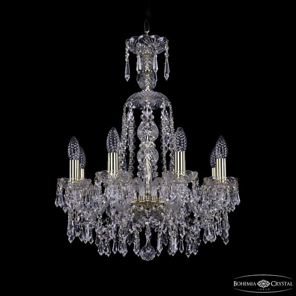 Подвесная люстра Bohemia Ivele Crystal 1403 золото арт. 1403/8/160/XL-60 G