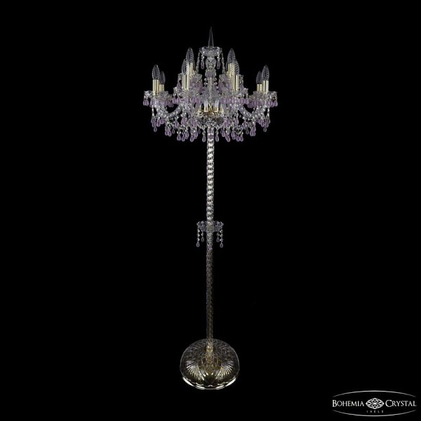 Торшер Bohemia Ivele Crystal 1410 золото арт. 1410T2/8+4/195-165 G V7010