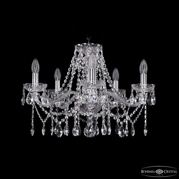Подвесная люстра Bohemia Ivele Crystal 1413 никель арт. 1413/5/200 Ni