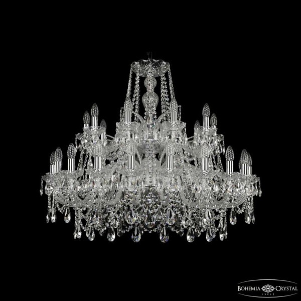 Подвесная люстра Bohemia Ivele Crystal 1411 никель арт. 1411/20+10/360/2d Ni