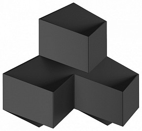 Накладной светильник DesignLed Palmira черный арт. GW-1101-3-9-BL-WW