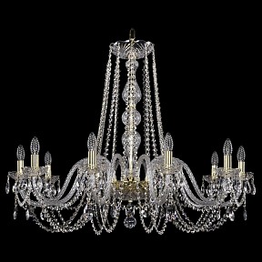 Подвесная люстра Bohemia Ivele Crystal 1402 золото арт. 1402/10/360/G