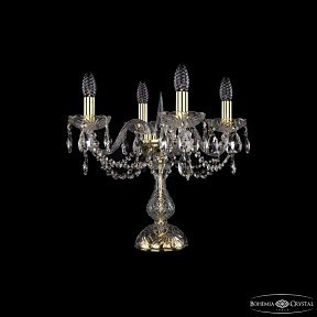 Настольная лампа декоративная Bohemia Ivele Crystal 1402 золото арт. 1402L/4/141-39 G