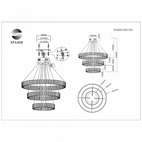 Подвесная люстра ST-Luce Estense черный арт. SL6203.403.105
