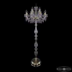Торшер Bohemia Ivele Crystal 1410 золото арт. 1410T1/8+4/195-165 G V7010