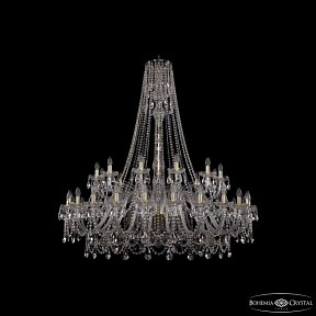 Подвесная люстра Bohemia Ivele Crystal 1411 золото арт. 1411/24+12/530/h-154 G