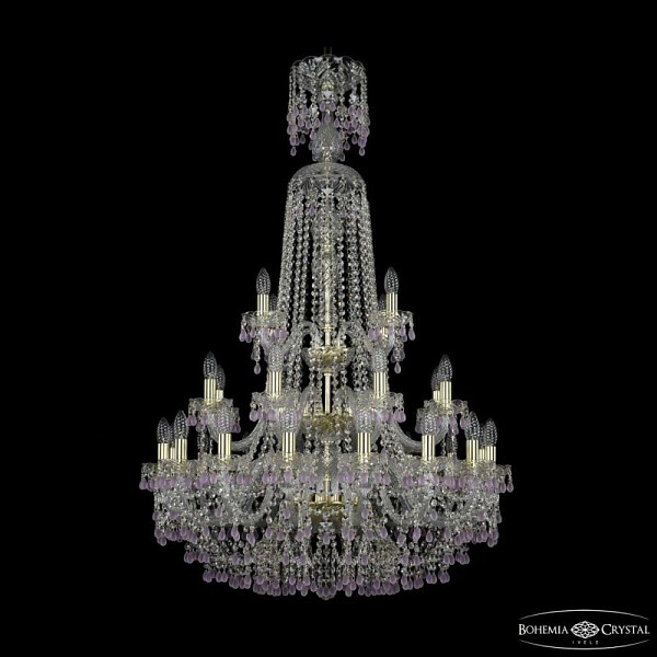 Подвесная люстра Bohemia Ivele Crystal 1410 золото арт. 1410/16+8+4/300/XL-130/3d G V7010