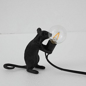 Настольная лампа декоративная Imperiumloft Seletti Mouse черный арт. 43.266