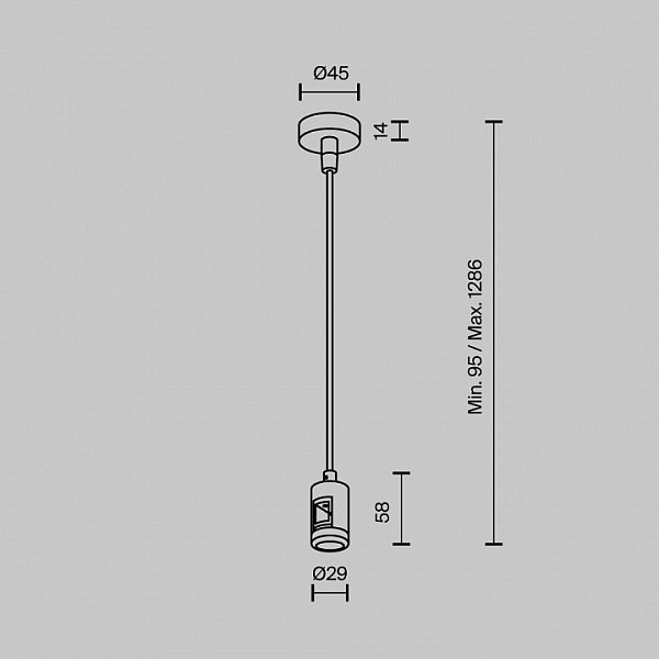 Подвес для трека Maytoni Technical  металл арт. TRA157SW-B1-PT