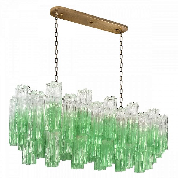 Подвесная люстра Loft it Murano бронза арт. 10580/1000R Clear green