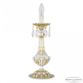 Настольная лампа декоративная Bohemia Ivele Crystal AL7801 белый арт. AL78100L/1-38 WMG