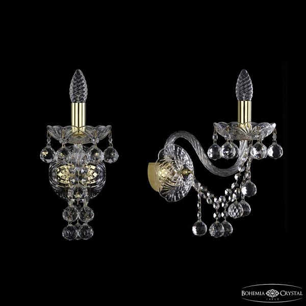 Бра Bohemia Ivele Crystal 1409 золото арт. 1409B/1/195/XL G