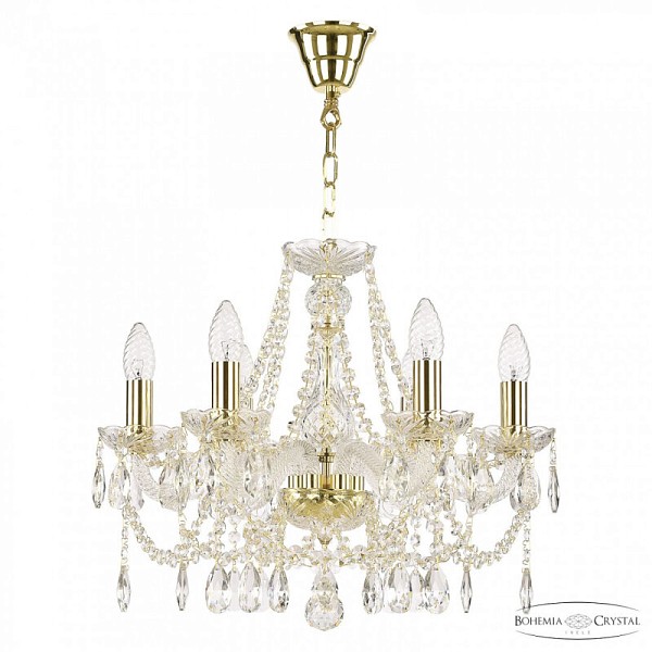 Подвесная люстра Bohemia Ivele Crystal 107 золото арт. 107/6/165 G