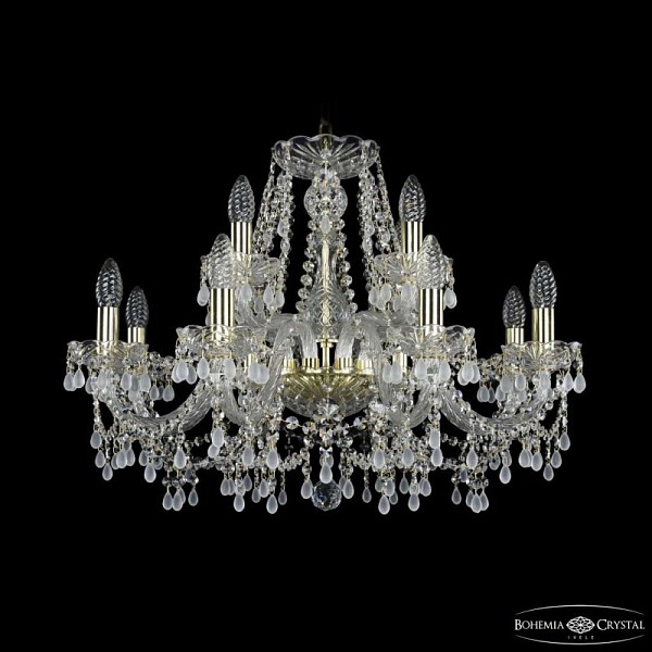 Подвесная люстра Bohemia Ivele Crystal 1410 золото арт. 1410/8+4/240 G V0300