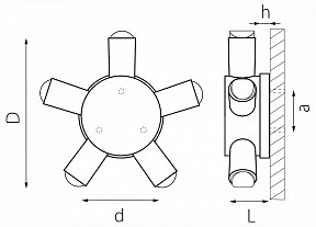 Накладной светильник Lightstar Dito черный арт. 380653