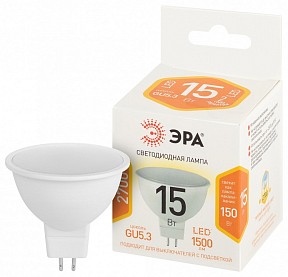 Лампа светодиодная Эра Стандарт  арт. LED MR16-15W-827-GU5.3