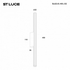 Накладной светильник ST-Luce LILT черный арт. SL6210.401.02