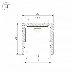 Профиль Arlight SL-SLIM металл арт. 059789