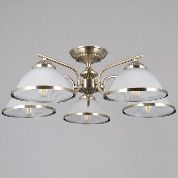 Люстра на штанге ILLUMICO  бронза арт. IL0891-5CSQ-26 AB ELITE