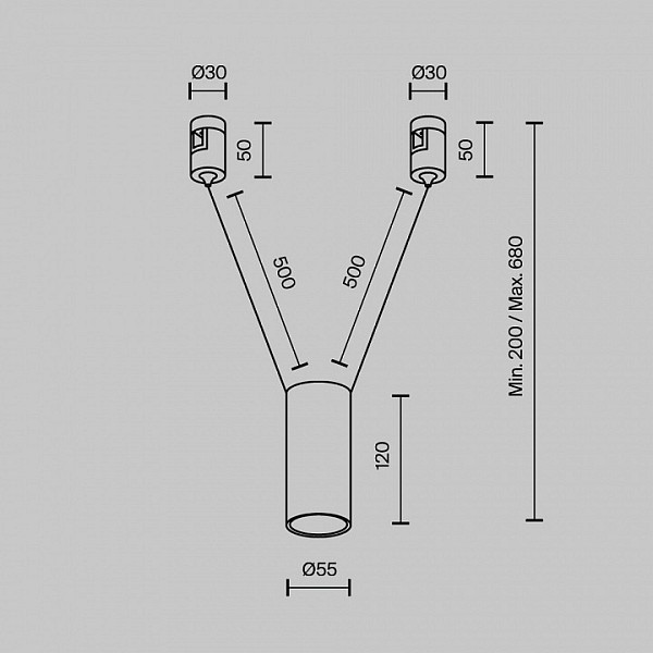 Подвесной светильник Maytoni Technical Focus Led черный арт. TR157-1-12W4K-B