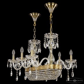 Подвесная люстра Bohemia Ivele Crystal 1452 золото арт. 1452/6/195/600 FP