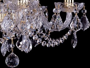 Подвесная люстра Bohemia Ivele Crystal 1402 золото арт. 1402/5/141/G/Leafs