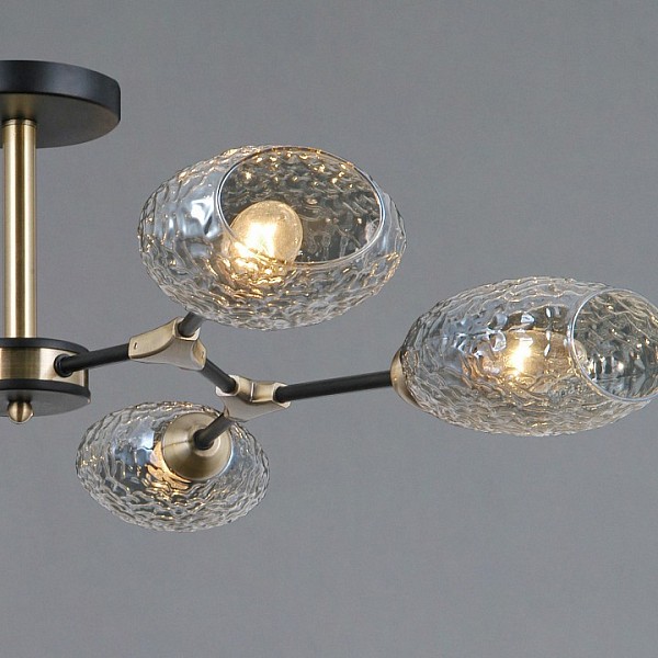 Люстра на штанге ILLUMICO TRENTO бронза арт. IL0272-6CSQ-25 BK AB TRENTO