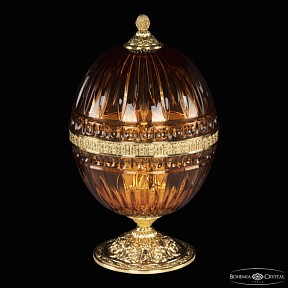 Настольная лампа декоративная Bohemia Ivele Crystal 5680 золото арт. 5680L/22 G Amber/M-1G